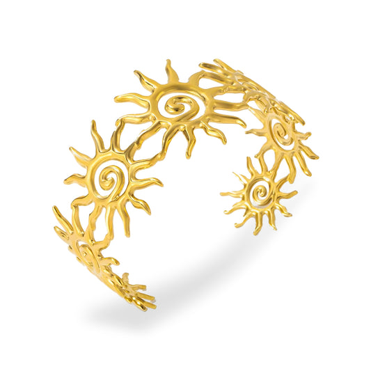 Soleil Cuff Bangle – 18K Gold PVD Plated Stainless Steel