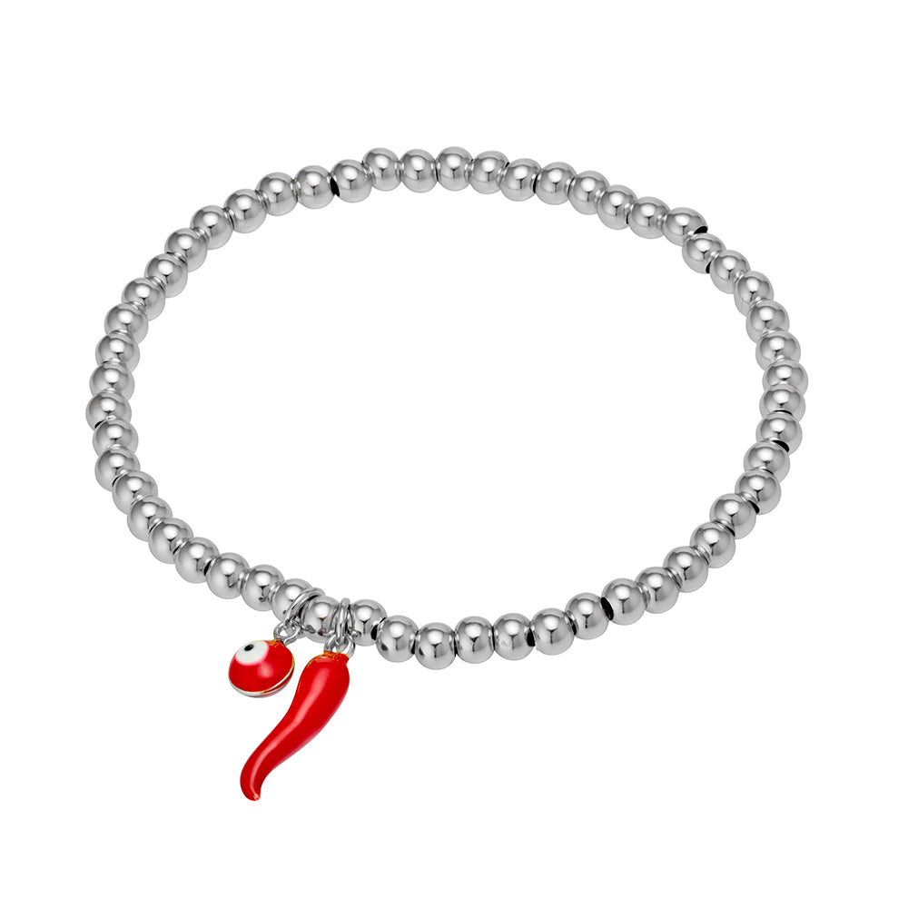 Sterling Silver Protective Charm Ball Bracelet