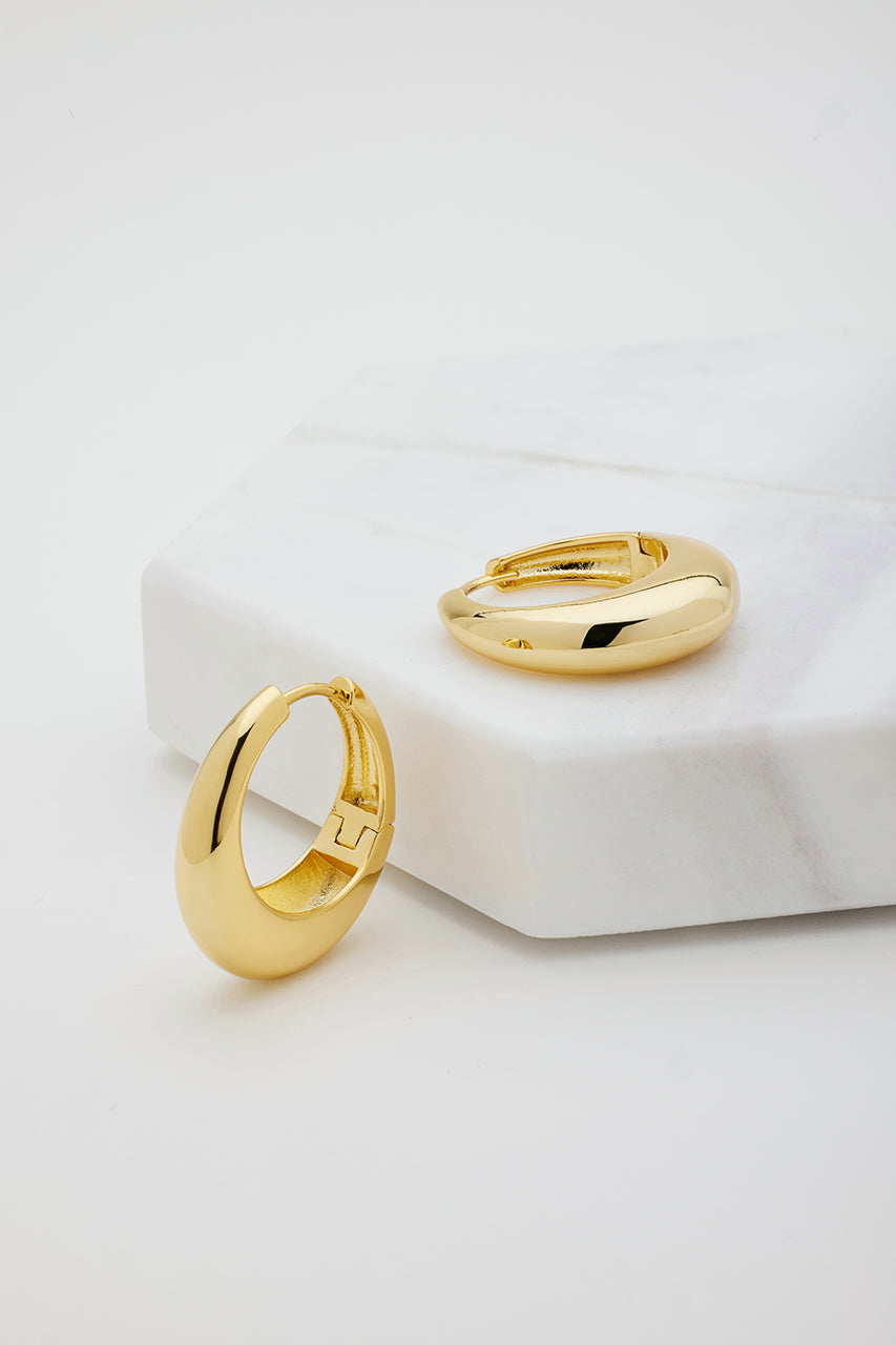 The Cleo Large Hoop | Gold