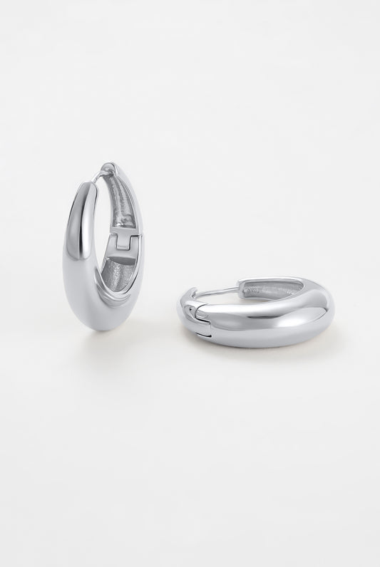 The Cleo Large Hoop | Silver